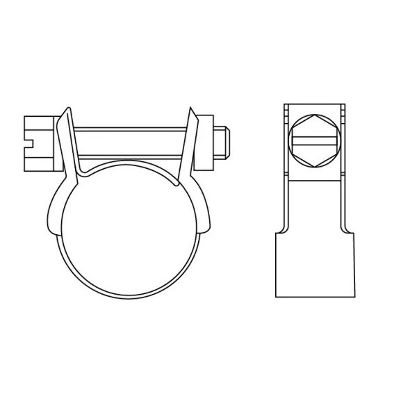 2831 "Normal" mini clip Ø 6 mm, measure